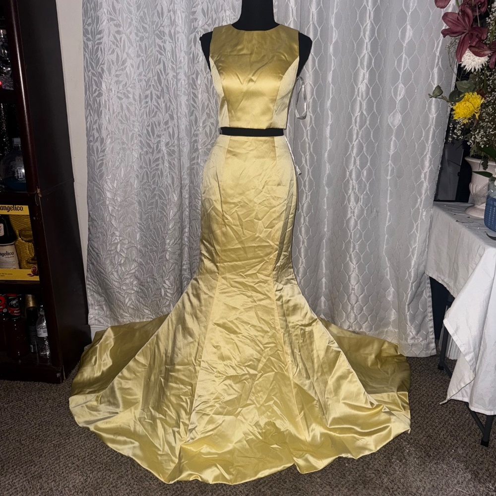 Sherri Hill 01621 Size 2 Two Piece Mermaid Prom Gown w Train NWT Fishtail Formal